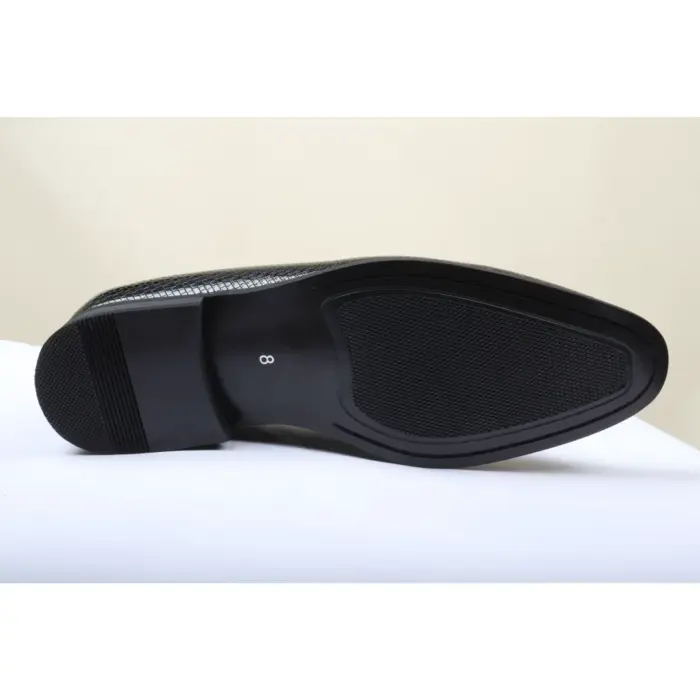 Men's Leather Lined Tassel Pattern Loafers - Image 4