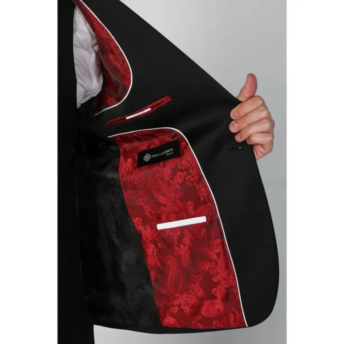 Men's Black Blazer Shawl Lapel Dinner Tuxedo Jacket - Image 5