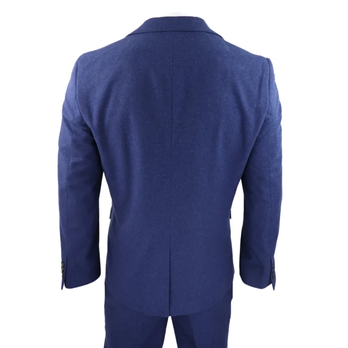 Mens Wool 3 Piece Blue Suit Double Breasted Waistcoat Wedding Party Vintage 1920s - Image 8