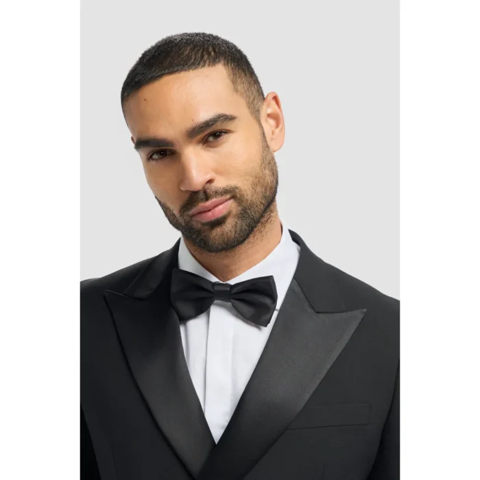 Men's Suit Black 2 Piece Double Breasted Tuxedo - Image 3