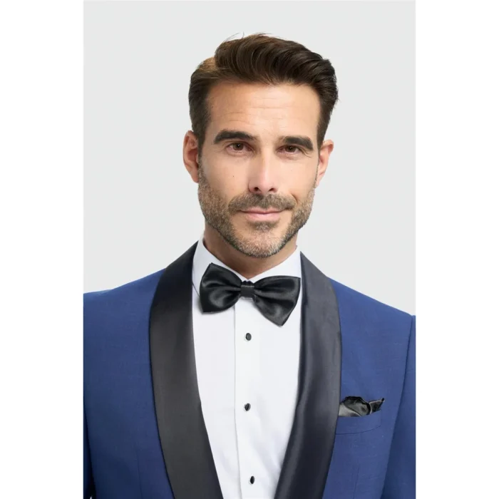 Men's Suit Blue 2 Piece Shawl Collar Tuxedo - Image 2