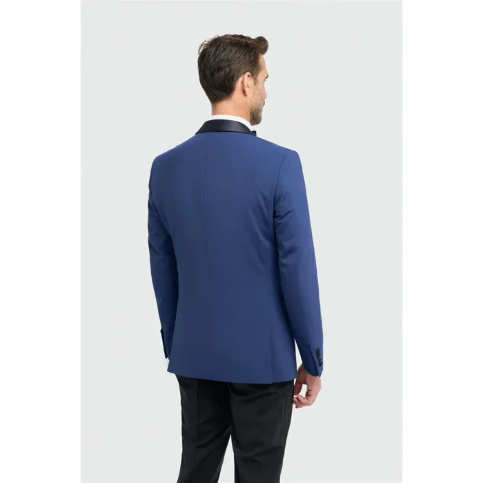 Men's Suit Blue 2 Piece Shawl Collar Tuxedo - Image 6