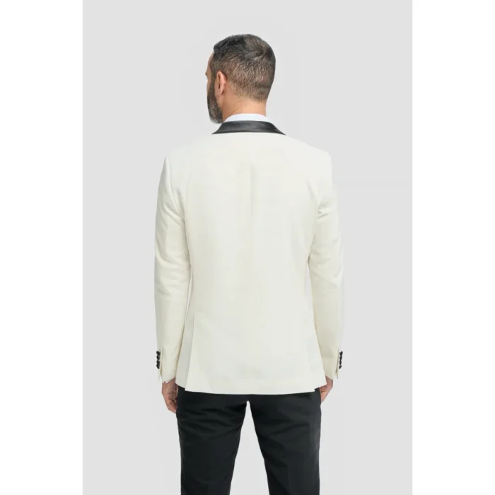 Men's Suit Cream 2 Piece Shawl Collar Tuxedo - Image 5