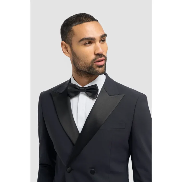 Men's Suit Navy 2 Piece Double Breasted Tuxedo - Image 3