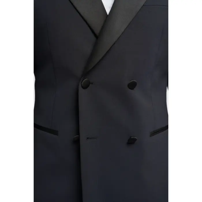 Men's Blazer Navy Formal Double Breasted Tuxedo Jacket - Image 5