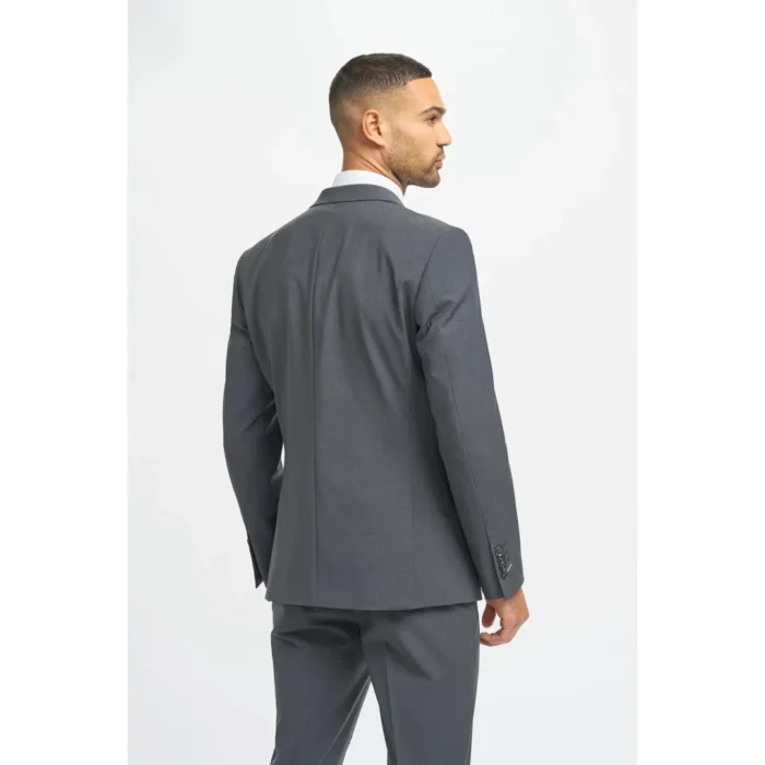 Men's Blazer Charcoal Double Breasted Tailored Fit Formal Suit Jacket - Image 2