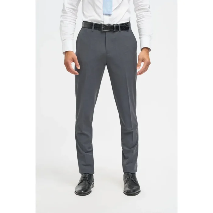 Men's Suit Charcoal 2 Piece Double Breasted Tailored Fit Formal Wedding Dress - Image 5
