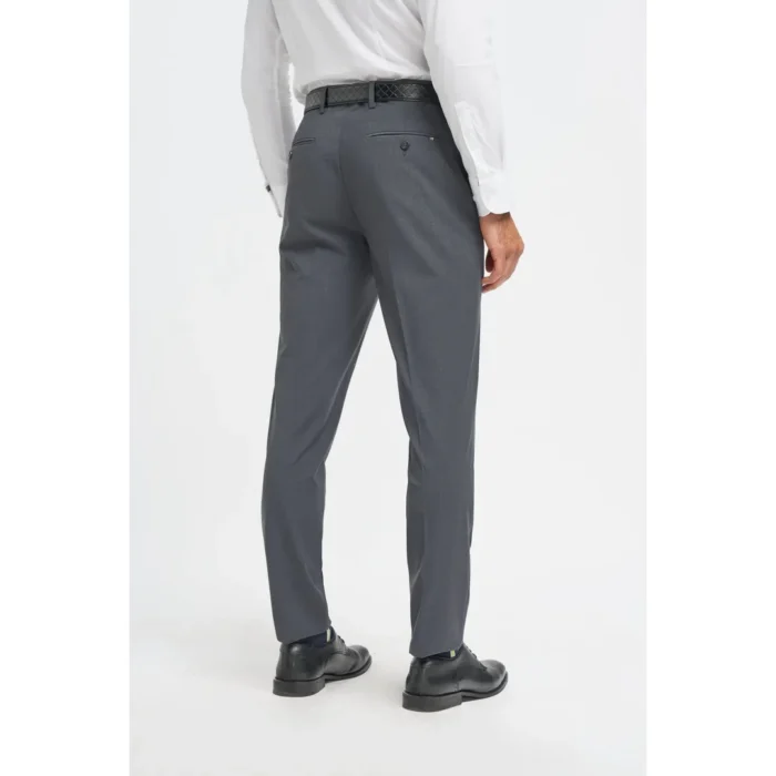 Men's Suit Charcoal 3 Piece Tailored Fit Formal Wedding Dress - Image 6