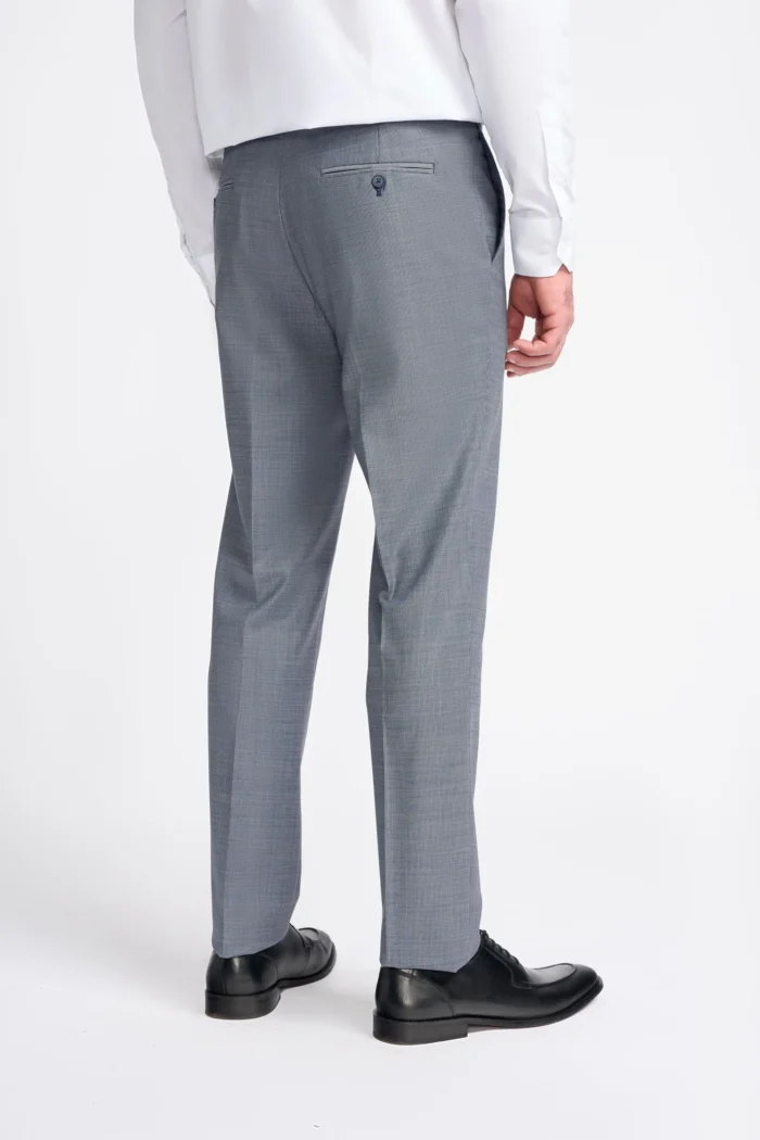 Men's Suit Grey 3 Piece Tailored Fit Formal Wedding Dress - Image 8