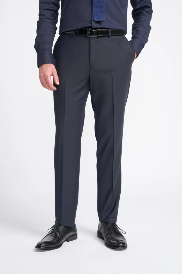 Men's Suit Dark Navy 3 Piece Tailored Fit Formal Wedding Dress - Image 5