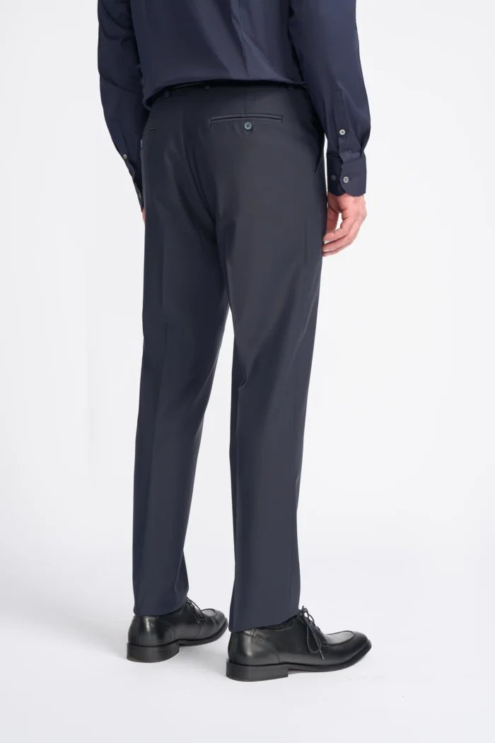 Men's Suit Dark Navy 3 Piece Tailored Fit Formal Wedding Dress - Image 6