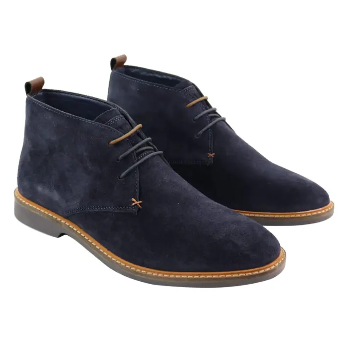 Mens Real Suede Italian Slip On Ankle Boots Smart Casual Desert Chelsea Dealer - Image 16
