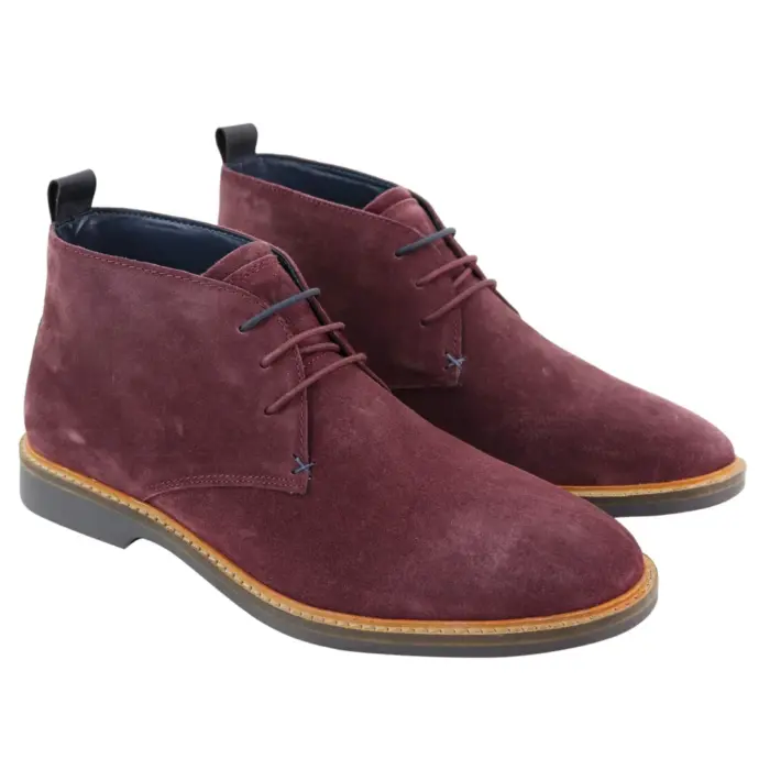 Mens Real Suede Italian Slip On Ankle Boots Smart Casual Desert Chelsea Dealer - Image 2