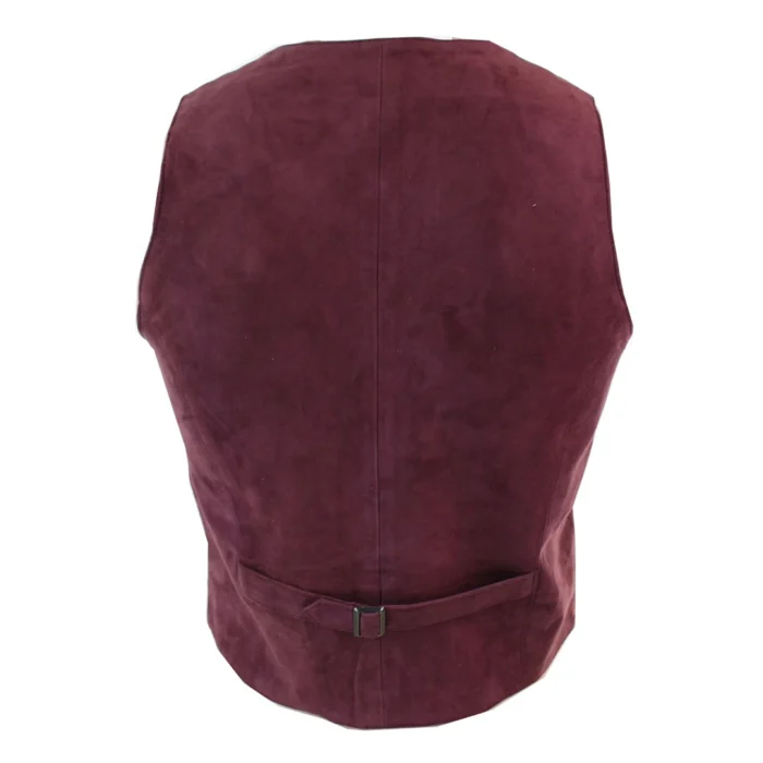 Mens Waistcoat Gilet Real Genuine Suede Leather Retro Vintage Western Vest - Image 12