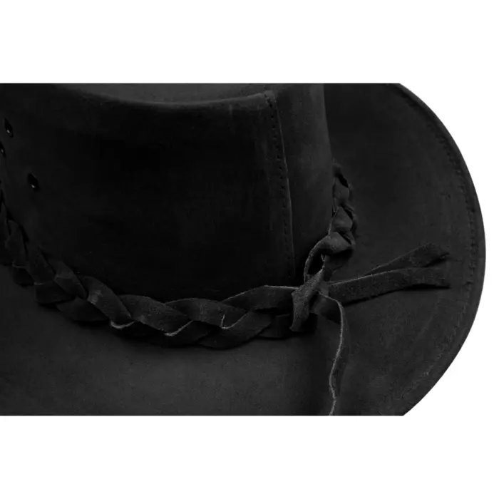 Australian Unisex Western Cowboy Hat Real Suede Outback Riding Dancing Classic - Image 3