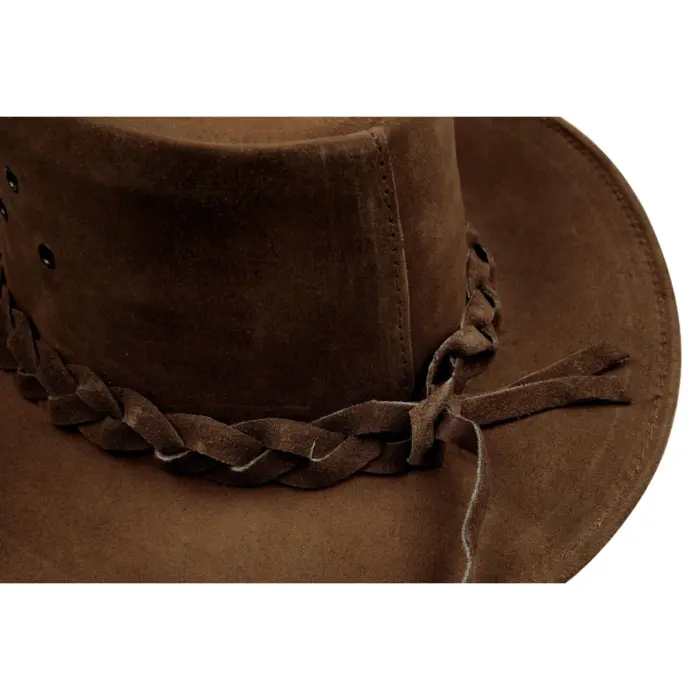 Australian Unisex Western Cowboy Hat Real Suede Outback Riding Dancing Classic - Image 8