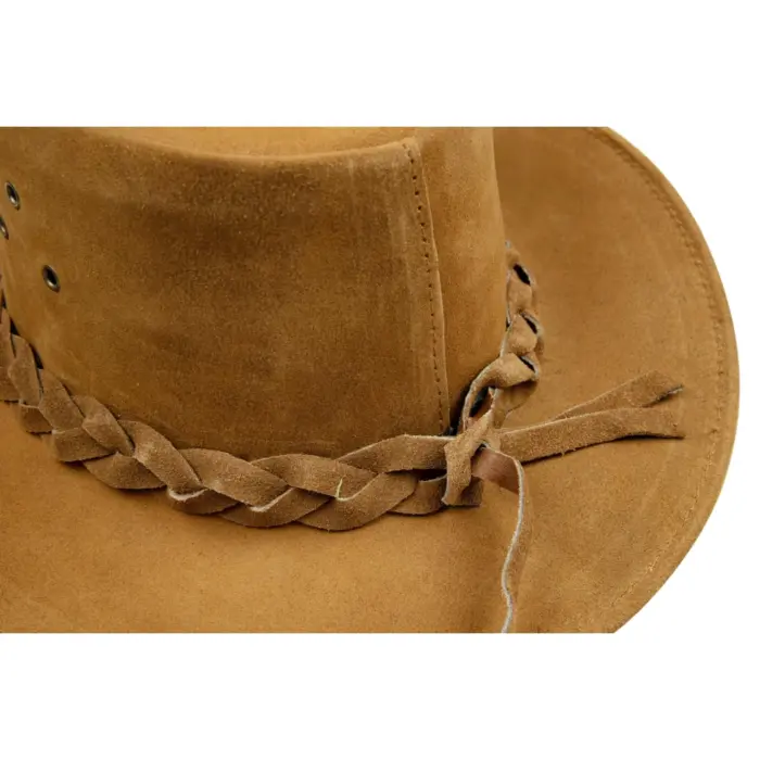 Australian Unisex Western Cowboy Hat Real Suede Outback Riding Dancing Classic - Image 13