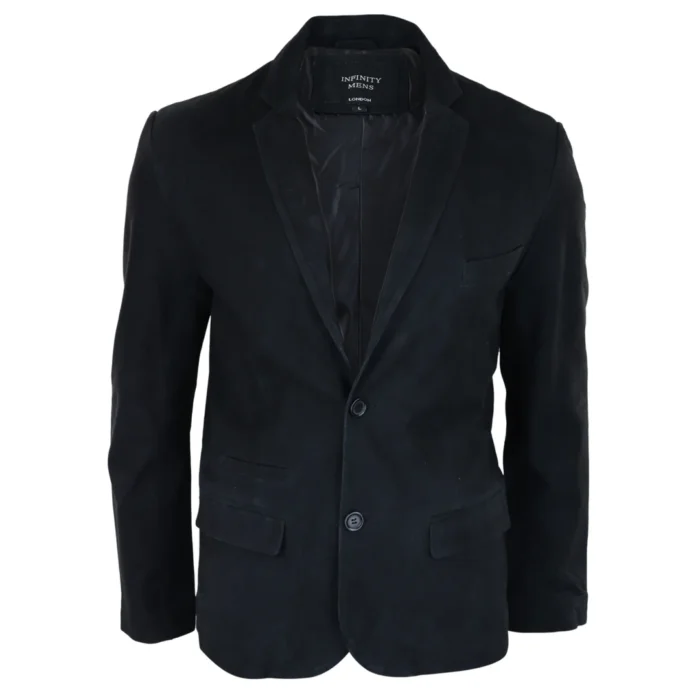 Mens Genuine Suede Blazer Style Jacket Leather Mens Classic VIntage Smart Casual - Image 1