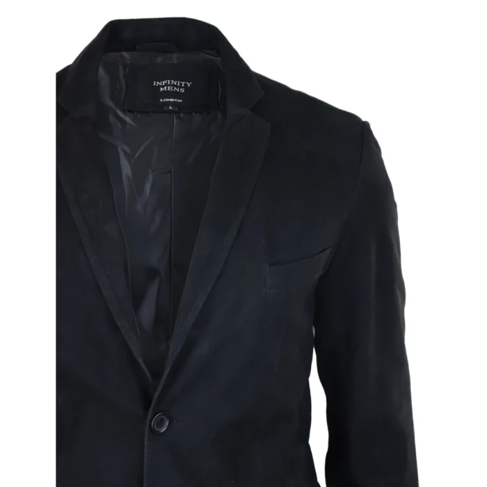 Mens Genuine Suede Blazer Style Jacket Leather Mens Classic VIntage Smart Casual - Image 5