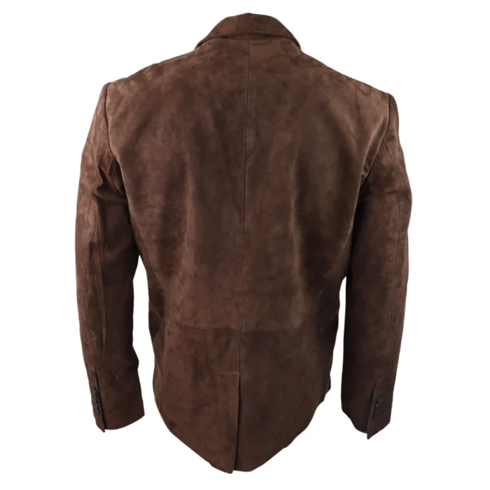 Mens Genuine Suede Blazer Style Jacket Leather Mens Classic VIntage Smart Casual - Image 8