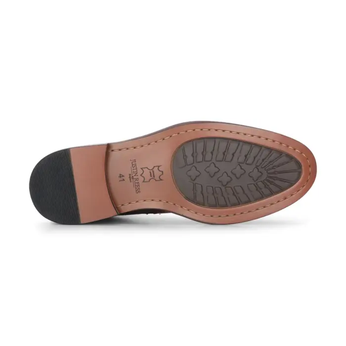 Clifford - Men's Khaki Brown Brogue Leather Ankle Boots - Image 5