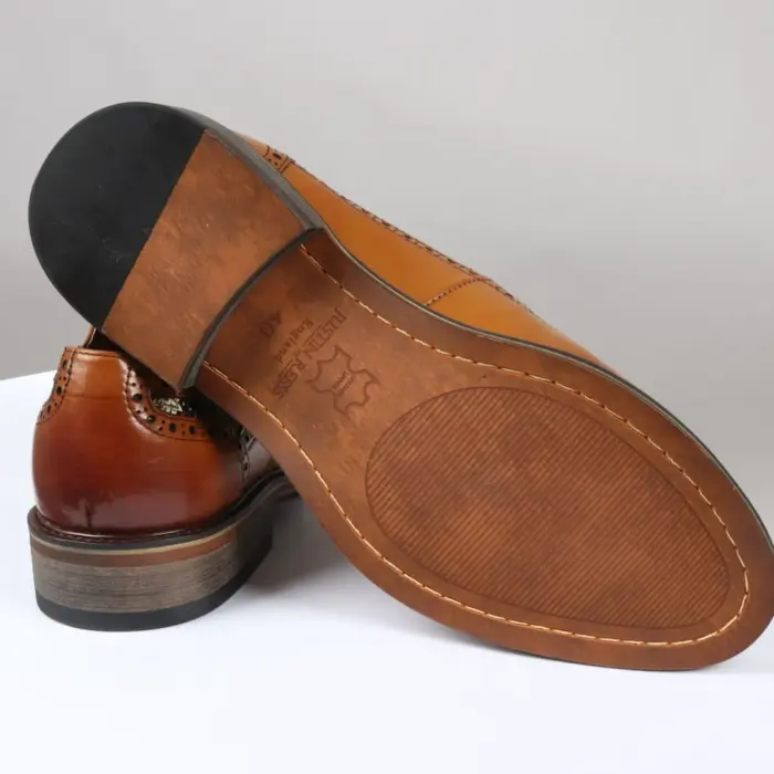 Men's Shoes Floral Print Leather Oxford Brogue Lace Up Formal Dress Shoe - Image 10