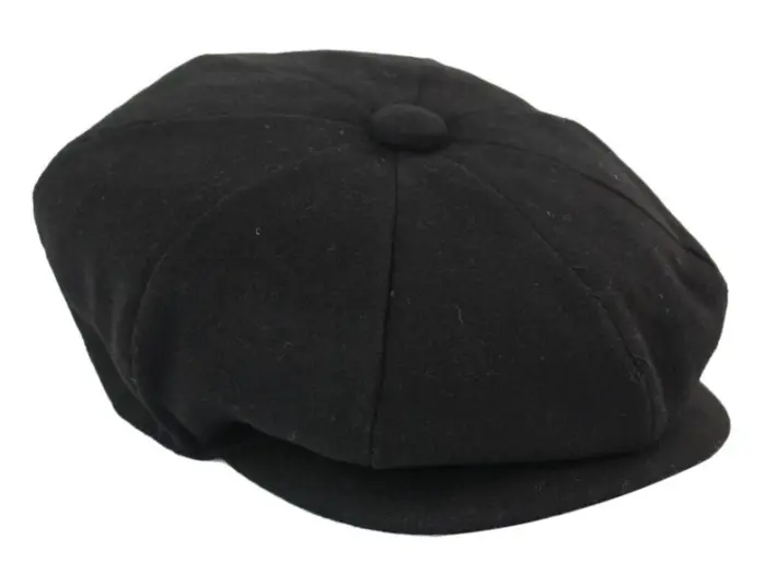 Mens Tweed Newsboy Cap Blinders Baker Boy Flat Grandad Hat 8 Panel Plain - Image 2