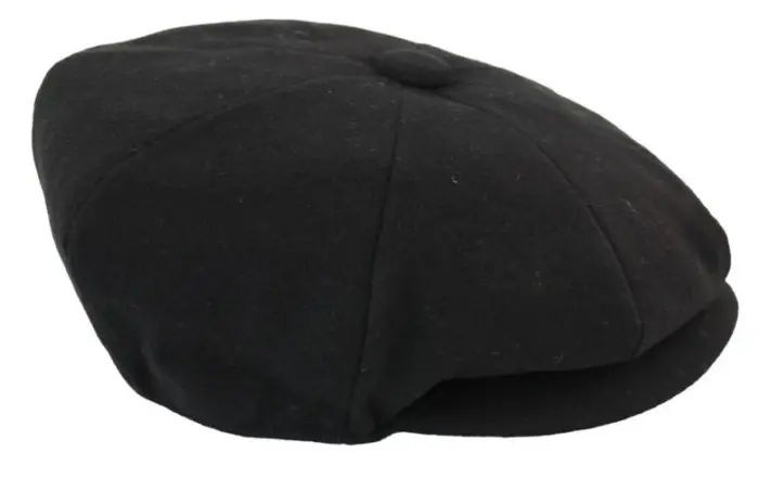 Mens Tweed Newsboy Cap Blinders Baker Boy Flat Grandad Hat 8 Panel Plain - Image 3