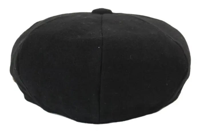 Mens Tweed Newsboy Cap Blinders Baker Boy Flat Grandad Hat 8 Panel Plain - Image 4