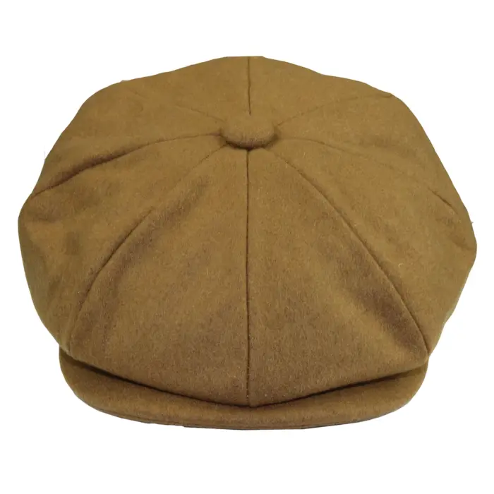 Mens Tweed Newsboy Cap Blinders Baker Boy Flat Grandad Hat 8 Panel Plain - Image 5