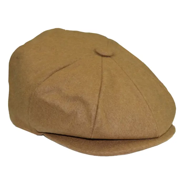 Mens Tweed Newsboy Cap Blinders Baker Boy Flat Grandad Hat 8 Panel Plain - Image 6