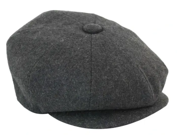 Mens Tweed Newsboy Cap Blinders Baker Boy Flat Grandad Hat 8 Panel Plain - Image 10