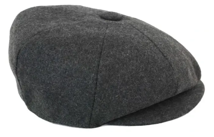 Mens Tweed Newsboy Cap Blinders Baker Boy Flat Grandad Hat 8 Panel Plain - Image 11