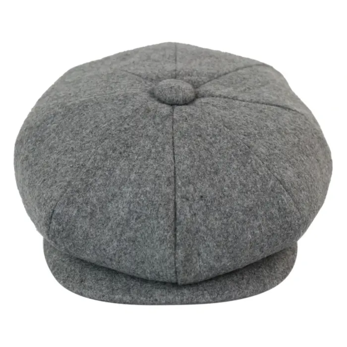 Mens Tweed Newsboy Cap Blinders Baker Boy Flat Grandad Hat 8 Panel Plain - Image 13