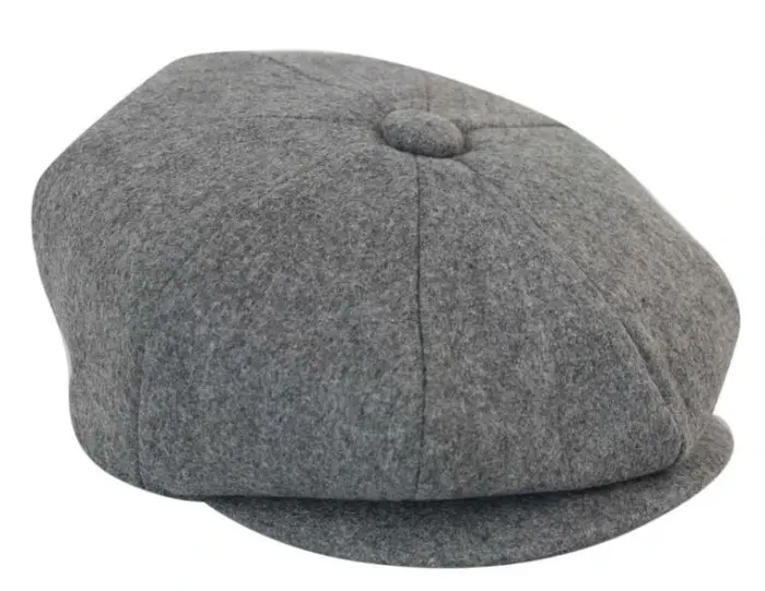Mens Tweed Newsboy Cap Blinders Baker Boy Flat Grandad Hat 8 Panel Plain - Image 14