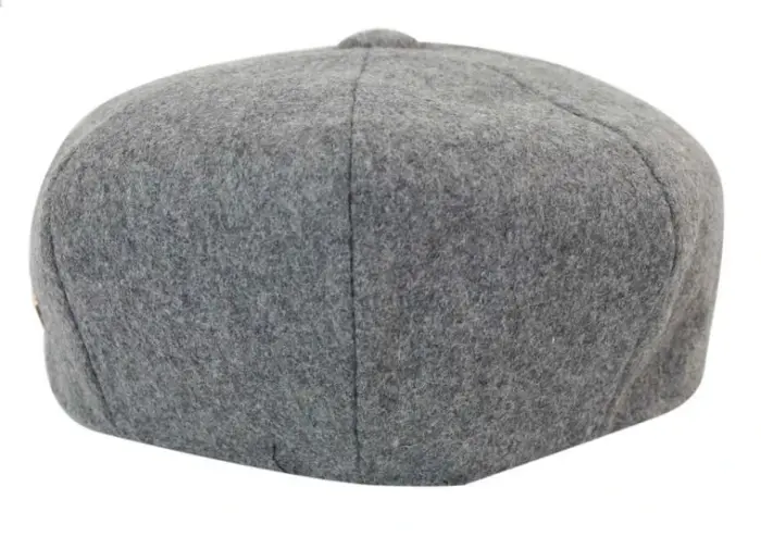 Mens Tweed Newsboy Cap Blinders Baker Boy Flat Grandad Hat 8 Panel Plain - Image 16