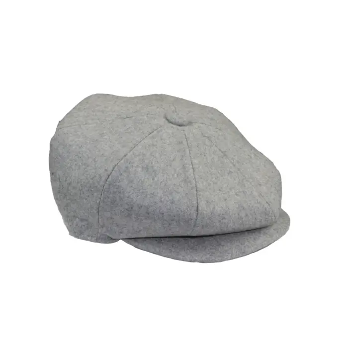 Mens Tweed Newsboy Cap Blinders Baker Boy Flat Grandad Hat 8 Panel Plain - Image 18
