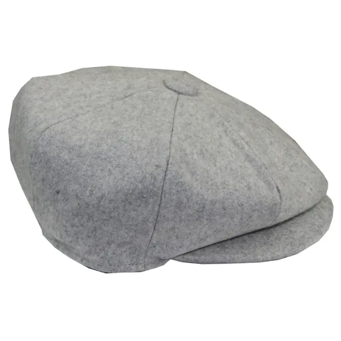 Mens Tweed Newsboy Cap Blinders Baker Boy Flat Grandad Hat 8 Panel Plain - Image 19