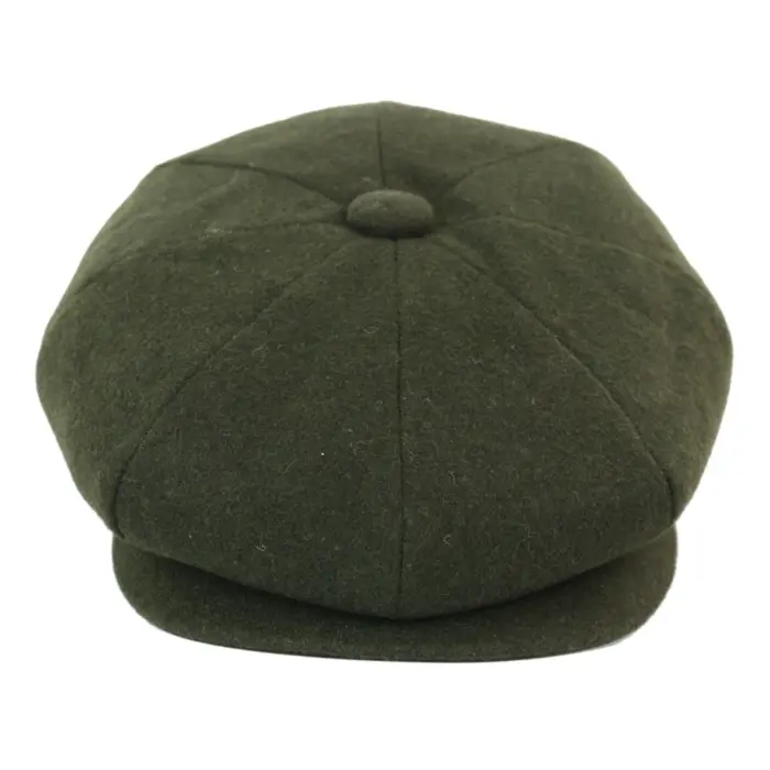 Mens Tweed Newsboy Cap Blinders Baker Boy Flat Grandad Hat 8 Panel Plain - Image 25