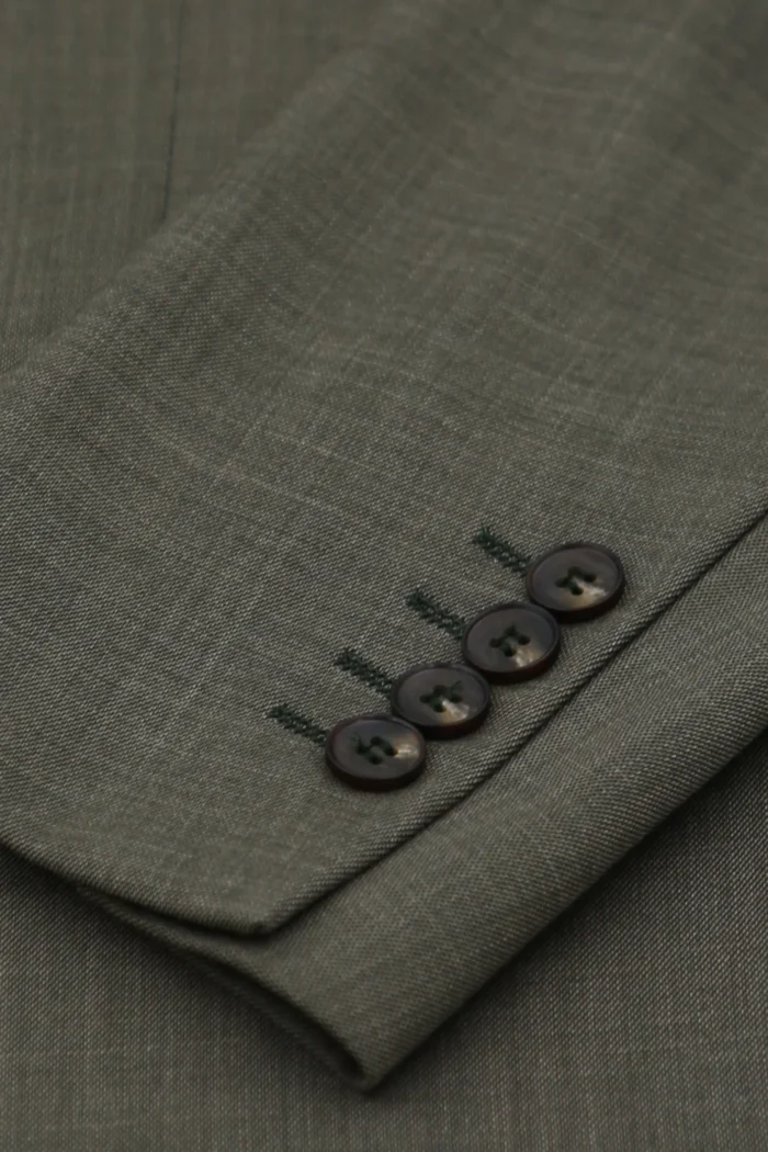 Men's Suit 3 Piece Sage Green Tailored Fit Summer Wedding - Image 4