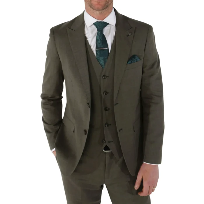 Men's Blazer Sage Green Sport Coat Tailored Fit Summer Suit Jacket - Image 1