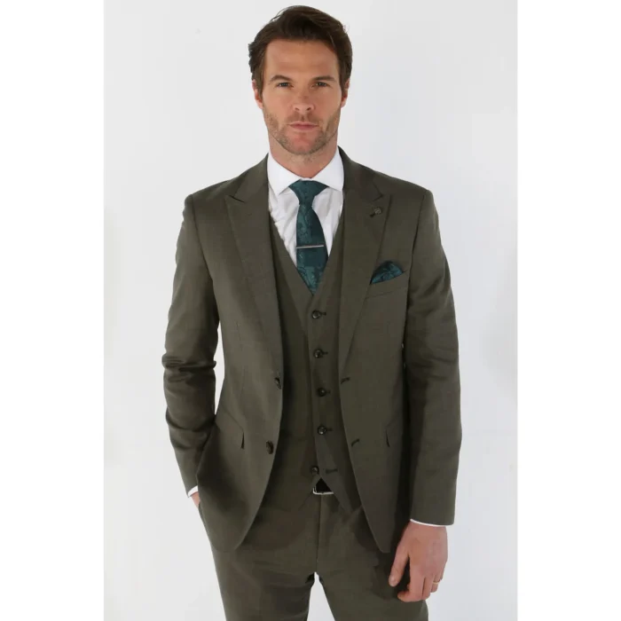 Men's Blazer Sage Green Sport Coat Tailored Fit Summer Suit Jacket - Image 2
