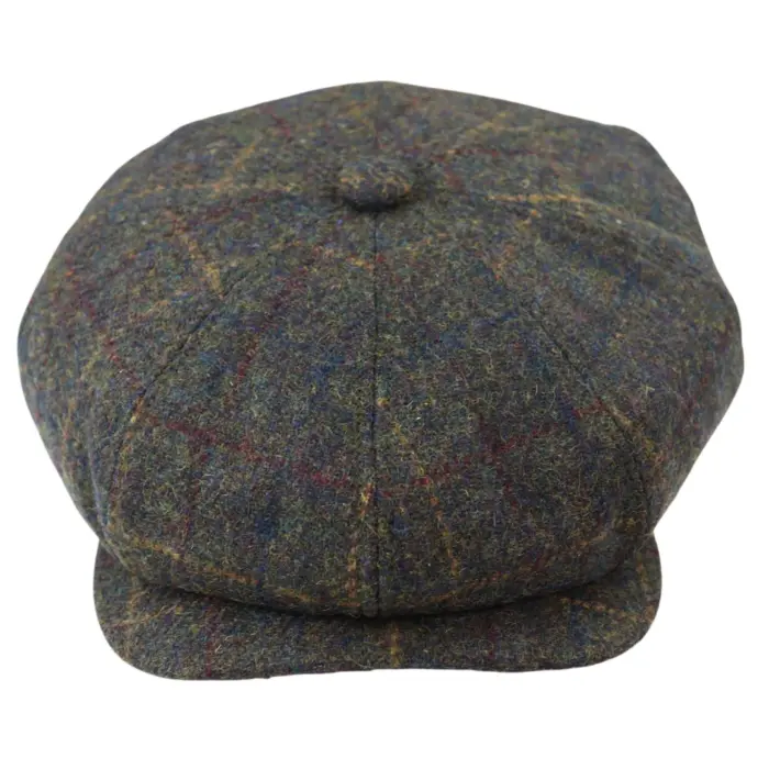 Mens 8 Panel Razor Baker Boy Hat Wool Tweed Blinders Newsboy Flat Cap Check - Image 1