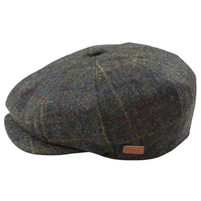 Mens 8 Panel Razor Baker Boy Hat Wool Tweed Blinders Newsboy Flat Cap Check - Image 6