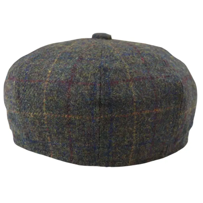 Mens 8 Panel Razor Baker Boy Hat Wool Tweed Blinders Newsboy Flat Cap Check - Image 3