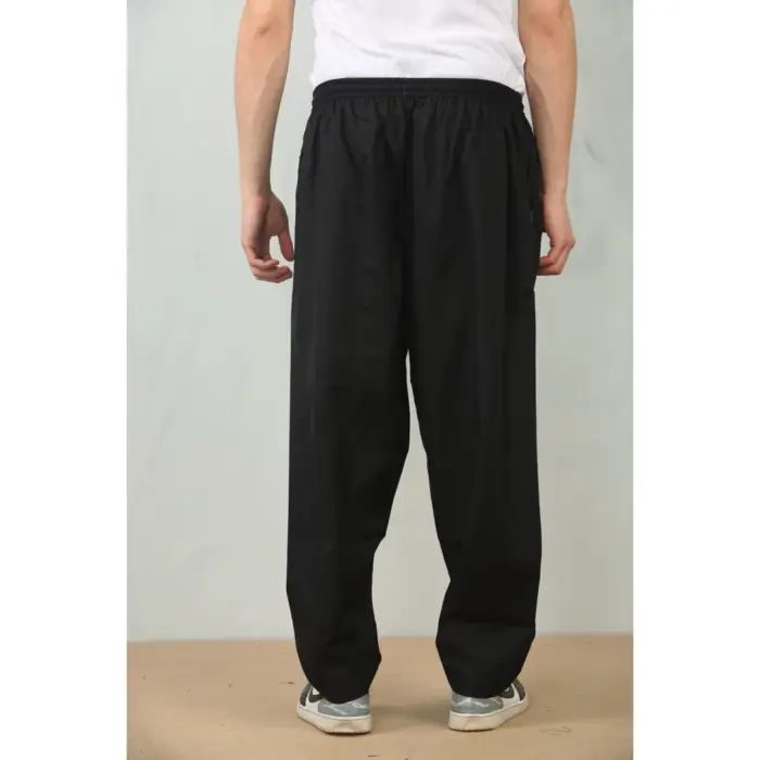 Men's Black Comfort Thobe Trousers Pants Lounge Elasticated Zip Pockets Premium Quality - Image 5