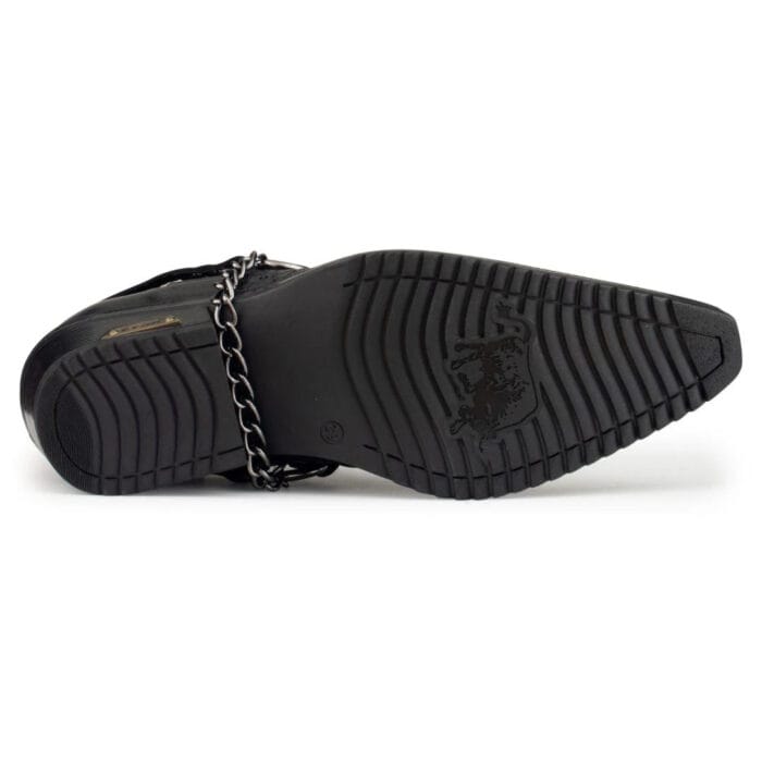 Mens Real Leather Croc Cowboy Riding Shoes Belt Chain Western Cuban Heel Dancing - Image 5