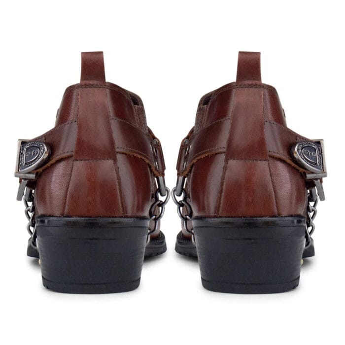 Mens Real Leather Croc Cowboy Riding Shoes Belt Chain Western Cuban Heel Dancing - Image 9