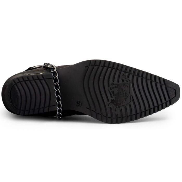 Mens Real Leather Croc Cowboy Riding Shoes Belt Chain Western Cuban Heel Dancing - Image 10