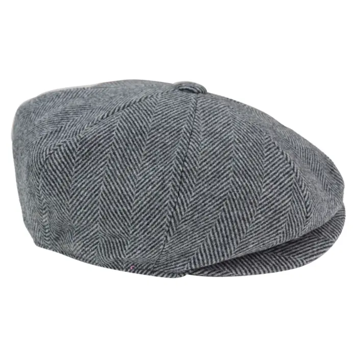 Mens Tweed Newsboy Peaky Blinder Baker Boy Razor Flat Cap Grandad Hat 8 Panel - Image 11